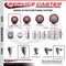 Service Caster 3 Inch Red Polyurethane Swivel 58 Inch Threaded Stem Caster Set with Total Lock Brake SCC-TSTTL20S314-PPUB-RED-58212-4 - alternate 4